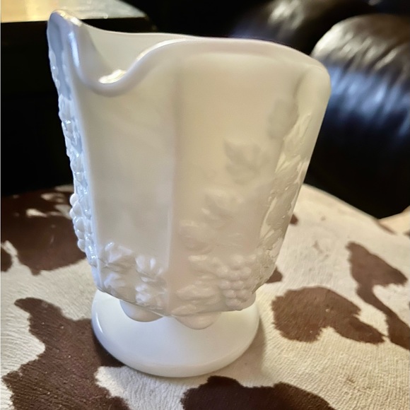 Source Unknown Other - White Opaque Milk Glass Creamer Pitcher